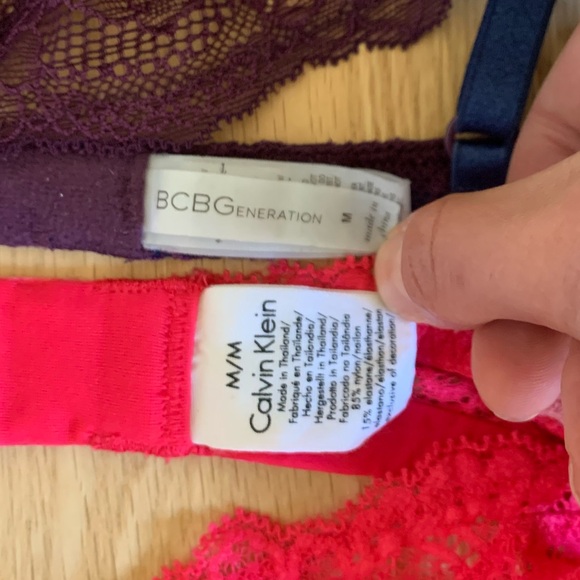 Set of 2 Lace Bralettes - Calvin Klein & BCBGeneration - Pink & Purple - Picture 3 of 3